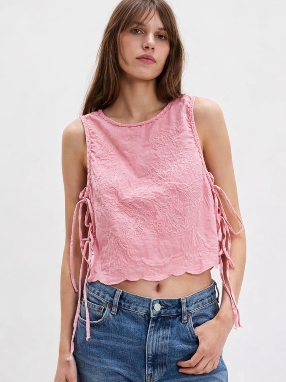 NWT Free People Faded Gardens Tank in Pink Romance, Size XS - Picture 5 of 5